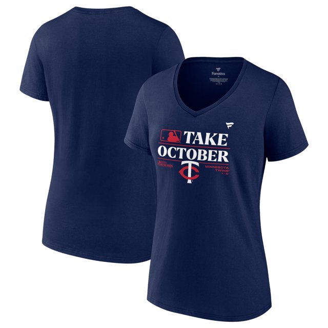 Women's Fanatics Navy Minnesota Twins 2023 Postseason Locker Room V