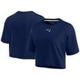 thumbnail image 1 of Women's Fanatics Navy New England Patriots Elements Super Soft Boxy Cropped T-Shirt, 1 of 7