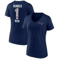 thumbnail image 1 of Women's Fanatics Navy New England Patriots Plus Size Mother's Day #1 Mom V-Neck T-Shirt, 1 of 3