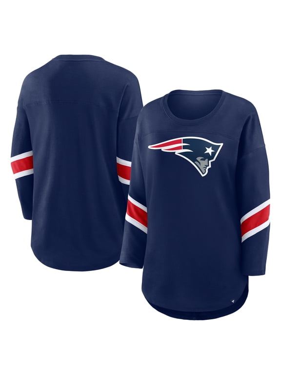 Women's Fanatics Navy New England Patriots Redzone 3/4-Sleeve T-Shirt