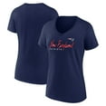 thumbnail image 1 of Women's Fanatics Navy New England Patriots Shine Time V-Neck T-Shirt, 1 of 3