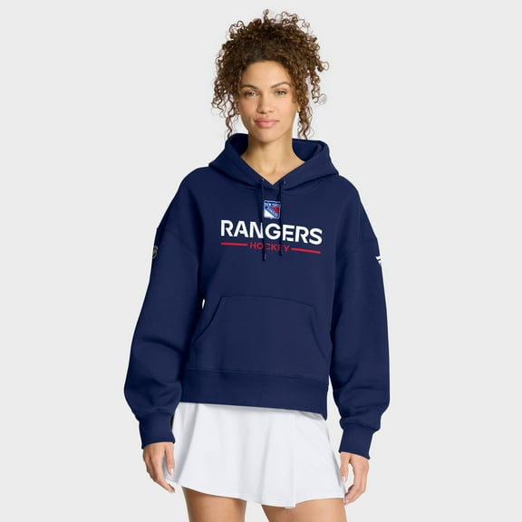 Women's Fanatics Navy New York Rangers Authentic Pro Primary Pullover Hoodie