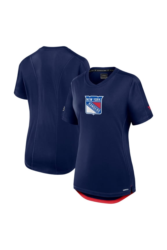 Women's Fanatics  Navy New York Rangers Authentic Pro Rink Tech T-Shirt