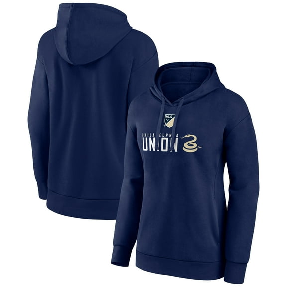 Women's Navy Philadelphia Union Team Shielded Pullover Hoodie