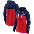 thumbnail image 1 of Women's Fanatics Navy/Red Boston Red Sox Take The Field Colorblocked Hoodie Full-Zip Jacket, 1 of 3