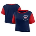 thumbnail image 1 of Women's Fanatics Navy/Red Team USA Circle Badge Cropped Fashion T-Shirt, 1 of 3