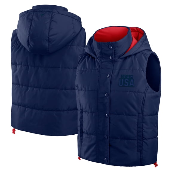 Women's-Fanatics Navy Team USA Level Up Padded Vest
