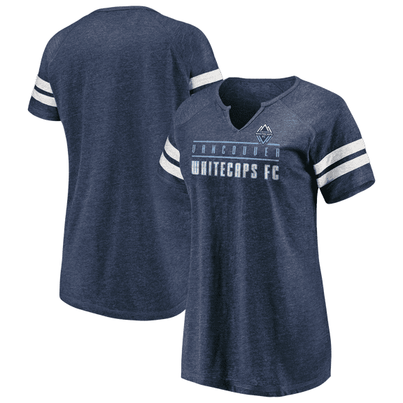 Women's Fanatics Navy Vancouver Whitecaps FC Rising Script Tri-Blend T-Shirt