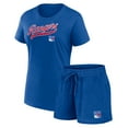 thumbnail image 1 of Women's Fanatics New York Rangers Start to Finish T-Shirt & Shorts Combo Pack, 1 of 5