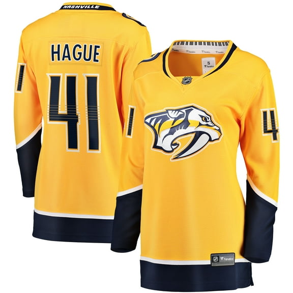 Women's Fanatics Nicolas Hague Gold Nashville Predators Home Breakaway Jersey