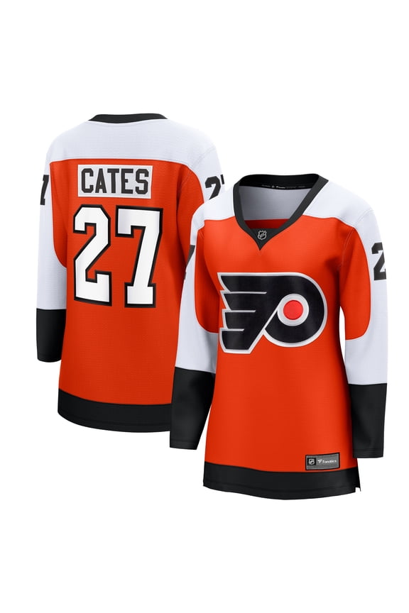Women's Fanatics Noah Cates Orange Philadelphia Flyers Home Breakaway Player Jersey