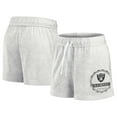 thumbnail image 1 of Women's Fanatics Oatmeal Las Vegas Raiders Vintage Badge Shorts, 1 of 3