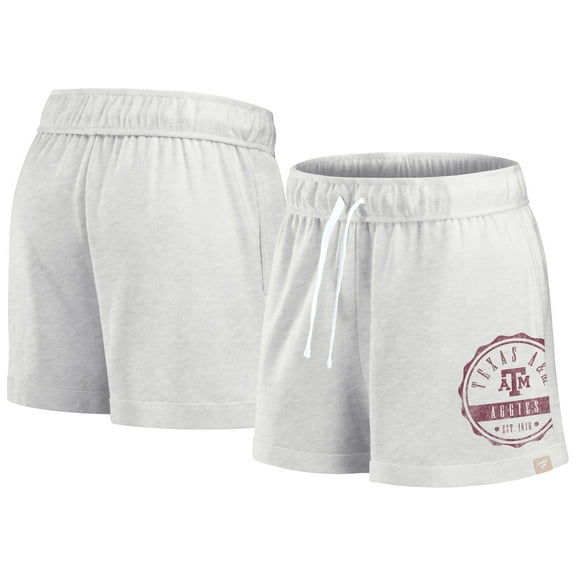 Women's Fanatics Oatmeal Texas A&M Aggies Win Badge Shorts
