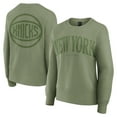 thumbnail image 1 of Women's Fanatics Olive New York Knicks Elements Flow Pullover Sweatshirt, 1 of 7