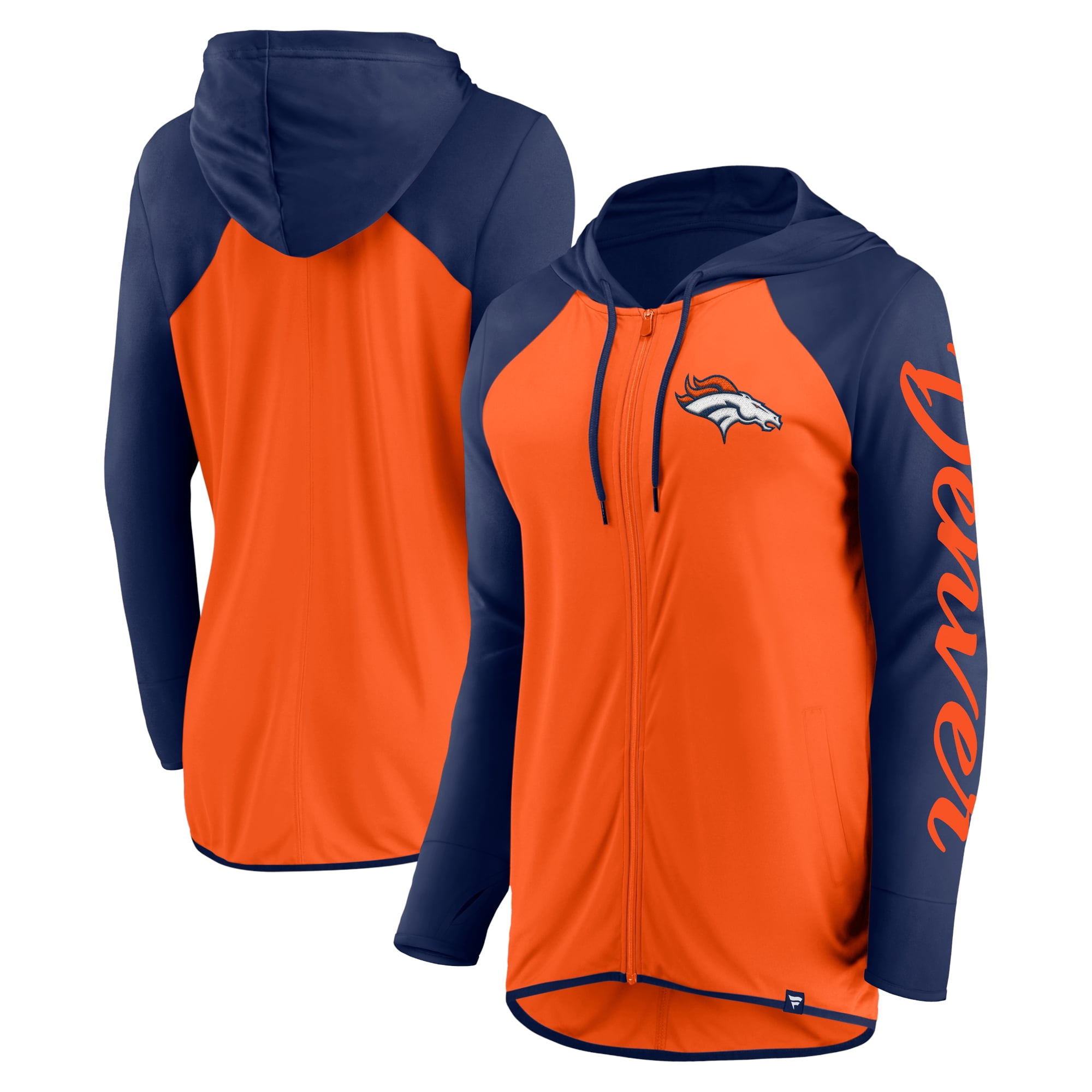 売れ筋商品|||ファナティクス カットソー トップス レディース Women's Orange/Navy Denver Broncos Script Full-Zip Hoodie Orange, Navy Men's Pro Standard Navy Denver Broncos Hometown Full-Zip Hoodie