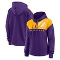 thumbnail image 1 of Women's Fanatics Purple Los Angeles Lakers Overslide Quarter-Zip Fleece Hoodie, 1 of 3