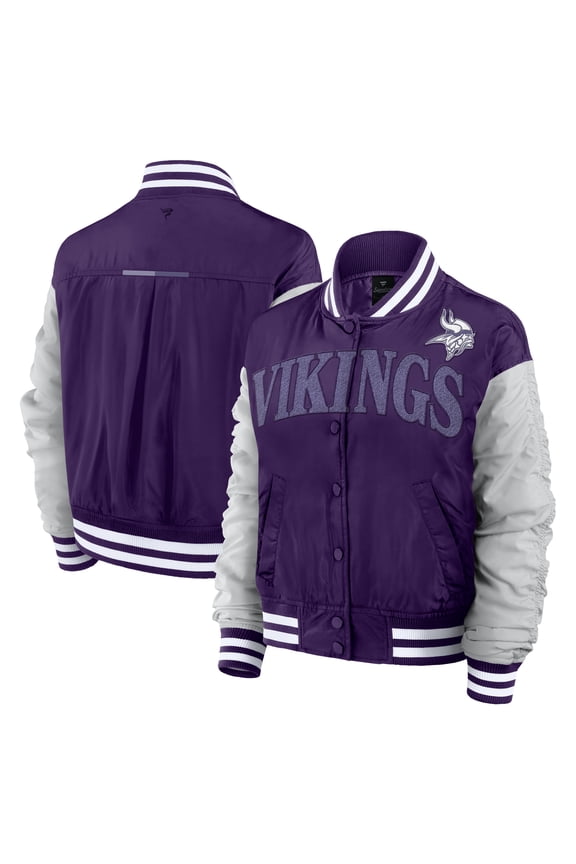 Women's Fanatics Purple Minnesota Vikings Elements Wave Full-Snap Jacket