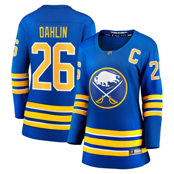 Women's Fanatics Rasmus Dahlin Royal Buffalo Sabres Home Captain Patch Breakaway Jersey