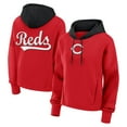 thumbnail image 1 of Women's Fanatics Red Cincinnati Reds Oversized High Hip Legacy Fleece Pullover Hoodie, 1 of 3