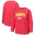 thumbnail image 1 of Women's Profile  Red Kansas City Chiefs Plus Size Acid Wash Raglan Sweatshirt, 1 of 3