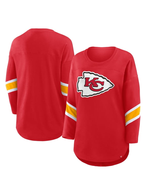 Women's Fanatics Red Kansas City Chiefs Plus Size Redzone 3/4-Sleeve Scoop Neck T-Shirt