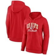 Womens Fanatics Red Kansas City Chiefs Team Logo Victory Script Pullover Hoodie