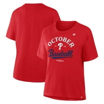 Women's Fanatics Red Philadelphia Phillies 2025 MLB Postseason Locker Room T-Shirt