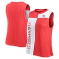 thumbnail image 1 of Women's Fanatics Red/White Kansas City Chiefs Script Color Block Tank Top, 1 of 3