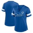 thumbnail image 1 of Women's Fanatics Royal Indianapolis Colts Play Script Lace-Up T-Shirt, 1 of 3