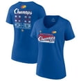 thumbnail image 1 of Women's Fanatics Royal Kansas Jayhawks 2022 NCAA Men's Basketball National Champions Poster Schedule V-Neck T-Shirt, 1 of 5