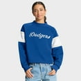 thumbnail image 1 of Women's Fanatics Royal Los Angeles Dodgers Oversized Toss Sweep Raglan Pullover Sweatshirt, 1 of 5