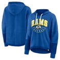 thumbnail image 1 of Women's Fanatics Royal Los Angeles Rams Lightewight Modest Crop Lounge Helmet Arch Pullover Hoodie, 1 of 7