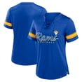 thumbnail image 1 of Women's Fanatics Royal Los Angeles Rams Play Script Lace-Up T-Shirt, 1 of 3