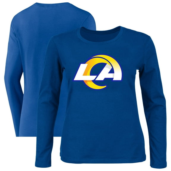 Women's Fanatics Royal Los Angeles Rams Plus Size Primary Logo Long Sleeve T-Shirt