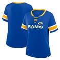 thumbnail image 1 of Women's Fanatics Royal Los Angeles Rams Redzone Draw Play Athena Lace-Up T-Shirt, 1 of 3
