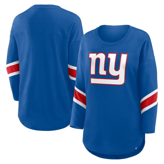Women's Fanatics Royal New York Giants Redzone 3/4-Sleeve T-Shirt