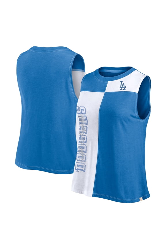 Women's Fanatics Royal/White Los Angeles Dodgers Color-Block Tank Top