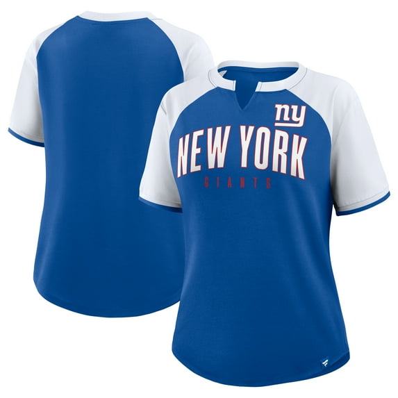 Women's Fanatics Royal/White New York Giants Height Advantage T-Shirt