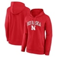 thumbnail image 1 of Women's Fanatics Scarlet Nebraska Huskers Evergreen Campus Pullover Hoodie, 1 of 3