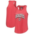 thumbnail image 1 of Women's Fanatics Scarlet Ohio State Buckeyes Plus Size Arch Tank Top, 1 of 3