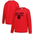 thumbnail image 1 of Women's Fanatics Scarlet Ohio State Buckeyes Plus Size Contrast Stitch Sweatshirt, 1 of 3