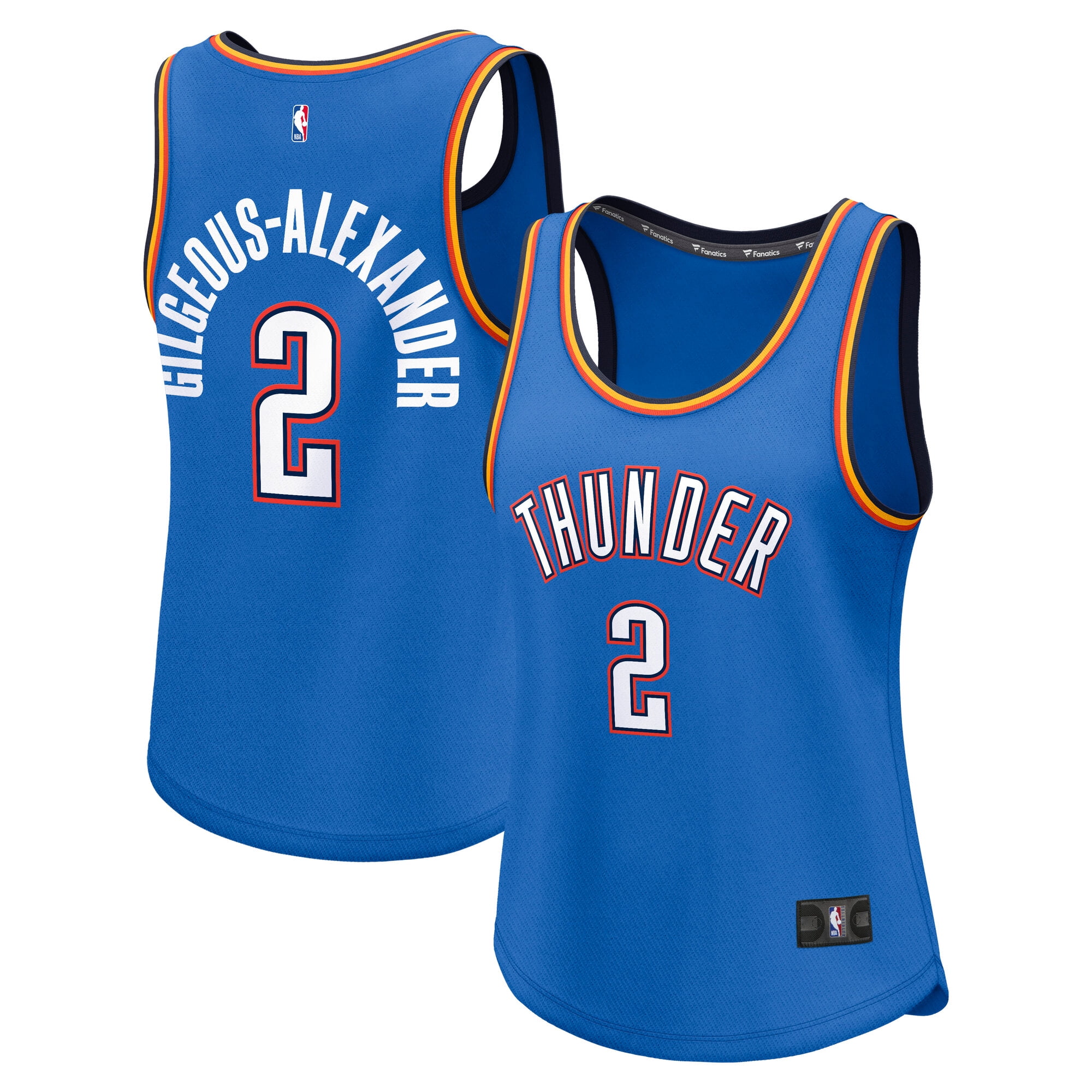 Men's Fanatics Luguentz Dort Blue Oklahoma City Thunder 2025 NBA