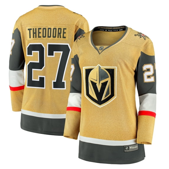 Women's Fanatics Shea Theodore Gold Vegas Golden Knights Home Breakaway Jersey