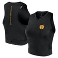 thumbnail image 1 of Women's Fanatics Black Pittsburgh Steelers Studio Fitted Gym Tank Top, 1 of 3