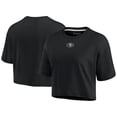 thumbnail image 1 of Women's Fanatics Signature Black San Francisco 49ers Super Soft Boxy Short Sleeve Cropped T-Shirt, 1 of 3