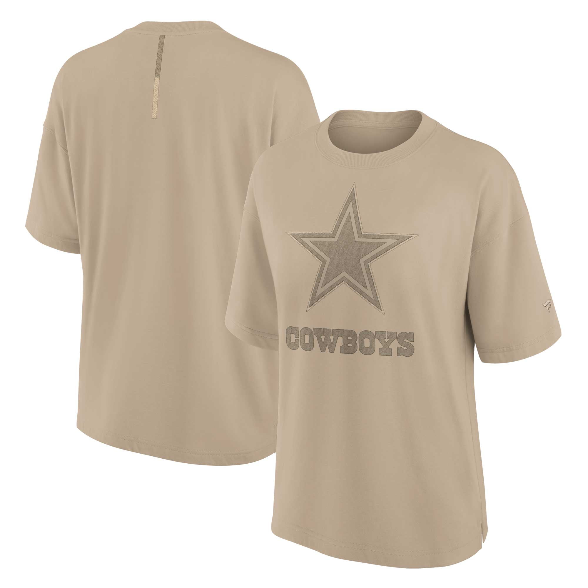 Women's Fanatics Khaki Dallas Cowboys Elements Oversized T-Shirt ...