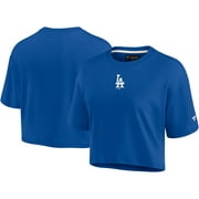 Women's Fanatics Signature Royal Los Angeles Dodgers Elements Super Soft Boxy Cropped T-Shirt