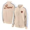 thumbnail image 1 of Women's Fanatics Tan Chicago Bears Lounge Full-Snap Varsity Jacket, 1 of 3