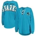 thumbnail image 1 of Women's Fanatics Teal San Jose Sharks Spirit Lace-Up V-Neck Long Sleeve Jersey T-Shirt, 1 of 4
