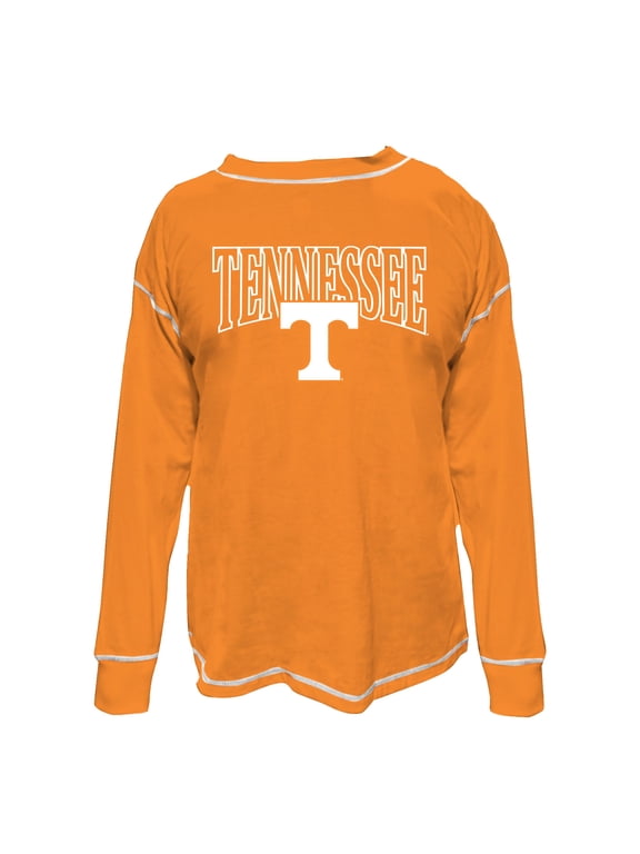 Women's Fanatics Tennessee Orange Tennessee Volunteers Plus Size Contrast Stitch Sweatshirt